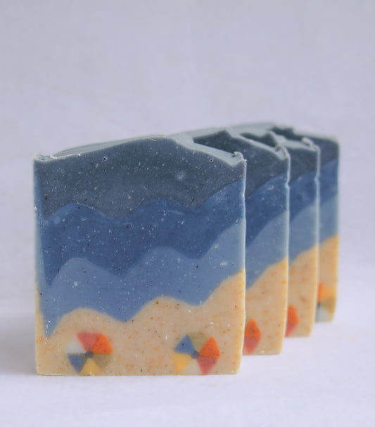 Săpun Blue Waves - cu uleiuri esențiale de lavandă, mentă, lime și rozmarin