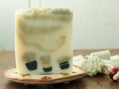 Pachet săpun natural Aloe Vera și săpunieră din ceramică @Fata cu Lut în Păr