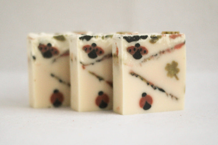 Sapun de primavara cu buburuze si trifoi